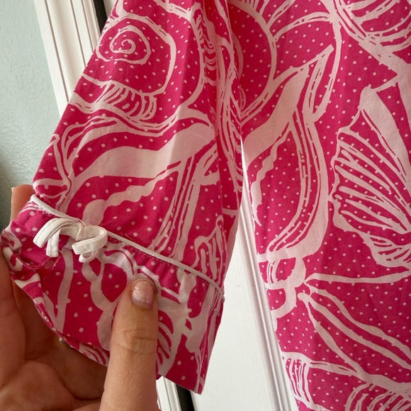 Lily Pulitzer pink shell cotton sleep shirt - Picture 5 of 6